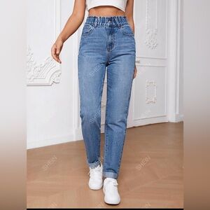 Tall Paperbag Waist Mom Jeans